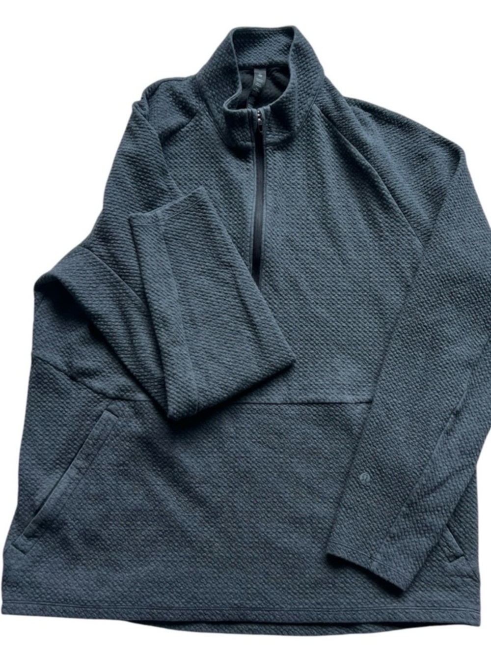 Lululemon At Ease Half-Zip Heathered Black Size XL - Picture 5 of 10